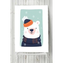 DMR Home (PSTER5937) Kutup Ayısı Kış Çocuk Odası Poster 30X40CM