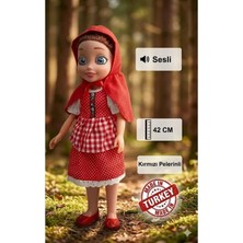 NeUygun Kırmızı Başlıklı Kız Sesli Masal Anlatan Oyuncak Bebek - 42 Cm