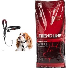 Expresstore Of Animals Halti Optifit Ağızlıklı Tasma, Orta Boy Siyah + Trendline Kuzu Etli & Pirinçli Yetişkin Köpek Maması 15 kg