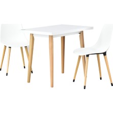 Vilinze Eames Sandalye Avanos Ahşap Mdf Mutfak Masası Takımı