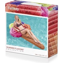 Bestway Dondurma Şekilli Deniz Yatağı 188 x 130 cm Dayanıklı Vinil ve Emniyet Valfları ile - 43183