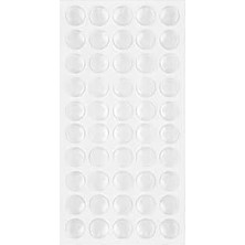Expresstore Silikon Yapışkanlı Sünger, Çekmece ve Dolap Kapağı Ses Stoperi, Beyaz, 9mm x 1.6mm, 50'li Set