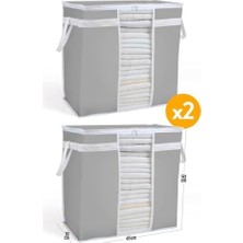DMR Home 2 Adet - Pencereli Saklama Çantası 50 x 45 x 30 cm -