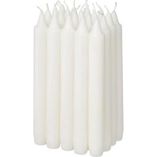 DMR Home 20 Li Şamdan Mumu Beyaz 19CM, Beyaz