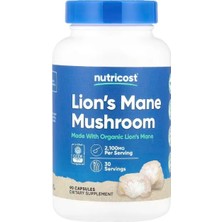 Nutricost Lion's Mane Mushroom Capsules 2100 mg  Per Serving, 30 Servings, 90 Capsules.abd 4137