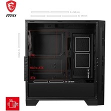 Expresstore Msı Mag Forge 320R Aırflow Temperli Cam 4X120MM Argb Fan Atx Gaming Bilgisayar Kasası