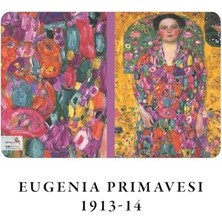 Expresstore Series - A6, Gustav Klimt 4'lü Defter Seti I, Çizgisiz, Toplam 192 Sayfa, Her Biri 48 Sayfa, Tel Dikiş, Esnek Kapak, Oval Kenar, Tuval Doku, 60 Gram, Sarı Krem Renk