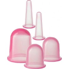 Hacamat Kupası Seti Silikon - 5li Set - Selülit Masaj Seti