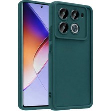Fenza Infinix NOTE40PRO 4g/5g ve NOTE40PRO+ 5g Uyumlu Yeşil Renkli Mat Silikon Telefon Kılıfı