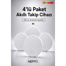 Neffo 4lü Paket Android & Ios Uyumlu Smart Tag Google Akıllı Takip Cihazı - (Android ve Ios Uyumludur)
