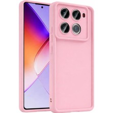 Fenza Infinix NOTE40PRO 4g/5g ve NOTE40PRO+ 5g Uyumlu Pembe Renkli Mat Silikon Telefon Kılıfı