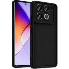 Fenza Infinix NOTE40PRO 4g/5g ve NOTE40PRO+ 5g Uyumlu Siyah Renkli Mat Silikon Telefon Kılıfı