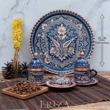 Eriza 2 Fincanlı-Tepsili-Lokumluklu Geleneksel Set