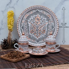 Eriza 2 Fincanlı-Tepsili-Lokumluklu Geleneksel Set