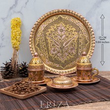Eriza 2 Fincanlı-Tepsili-Lokumluklu Geleneksel Set