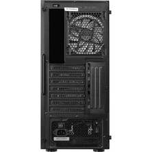 Expresstore X-Racer Temperli Camlı 600W Psu Bilgisayar Kasası 4X12CM Rgb Fan Mid-Tower Gaming Oyuncu Kasası