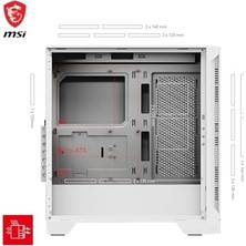 Expresstore Msı Mag Forge 320R Airflow Mid-Tower Bilgisayar Kasası - Atx Kapasitesi, Rtx 40 Gpu Desteği, Argb Fan, Manyetik Toz Filtresi, Sertleştirilmiş Cam, 1-6 Argb Hub, USB 3.2 Generation 1 Tip A
