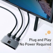 Expresstore Matrix 2 In 1 Çok Fonksiyonlu Bilgisayar/telefon HDMI Hub Adaptörü, Koyu Gri, HDMI Giriş Çıkış 4K & Arc, 4K 60 Hz Destekli, Seyahat Boy