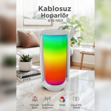 OEM BTS-1953 Müzik Kutusu Şarjlı Rgb Ledli Bluetooth USB Tf Fm