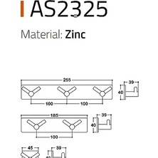 Expresstore System Gl Yapıkanlı Askılık 45 mm Krom - AAS2325 0045 Cr-Cr