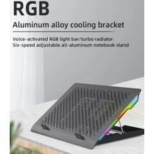 Expresstore Şok Soğutma Profesyonel Dizüstü Bilgisayar Notebook Soğutucu Laptop Stand Işıklı Oyuncu Laptoplarına Özel Tek Büyük Fanı Ile Hızlı Soğutma 2 USB Giriş | S601