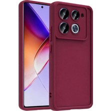Fenza Infinix NOTE40PRO 4g/5g ve NOTE40PRO+ 5g Uyumlu Bordo Renkli Mat Silikon Telefon Kılıfı