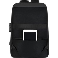 Expresstore Eva Sert Kabuk Motosiklet Sırt Çantası, Siyah, USB Girişli, Şifreli Kilitli, Notebook ve Tablet Bölmeli, Gizli Arka Cepli, Çok Fonksiyonlu