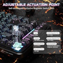 Expresstore Attack Shark X82PRO He 75% Kablosuz Gaming Klavye – Hall Effect Manyetik Switch, Trigger, 0.01MM Ayarlanabilir Tepki Noktası, 8k Polling Rate, Hot-Swap, Rgb – Pc Oyuncuları (Contour)