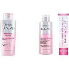 Expresstore L'oréal Parıs Seti | Elseve Glycolic Gloss Mükemmel Parlaklık Için Bakım Yapan Şampuan 200 ml X1 + Elseve Glycolic Gloss Parlaklığı Saça Mühürleyen Laminasyon 5 Dakikada Durulanan Bakım 200 ml X1