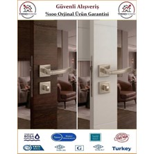 Çelebi Gonca Rozetli İç Kapı Kolu - Parlak Nikel - Orjinal Ürün - Wc Banyo
