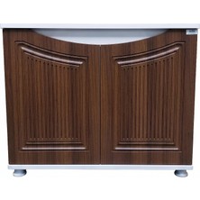 Kanki Pet Western Seri Akvaryum Sehpası 80X45X69 cm Beyaz-Ceviz | WESTERN8045B-CVZ1