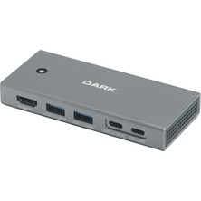 Dark USB 3.1 Type-C 10in1 Ethernet/HDMI/VGA/TF SD Kart Okuyucu/USB 3.0/Kulaklık Çoklayıcı Dönüştürücü Çevirici HUB(DK-AC-U31X35)