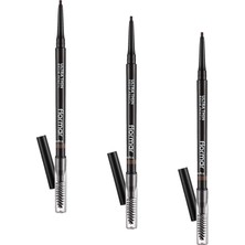 Expresstore Ultra Thin Ince Uçlu Kıl Fırçalı Otomatik Kajal Kaş Kalemi No. 002 - Light Brown - 8690604572113 (3 Paketi)