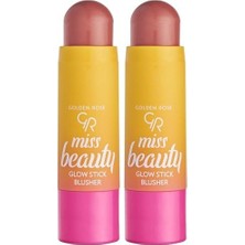 Expresstore Beauty Glow Stick Blusher No: 02 Dusty Rose - Gül Kurusu Tonlarda Stik Allık (2 Paketi)
