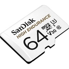Expresstore Endurance Microsdxc Hafıza Kartı 64 GB + Adaptör (Camları ve Özel Güvenlik Kameraları Için, 100 Mb/s Okuma, Full Hd ve 4K Videolar Için V30)