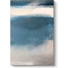 Expresstore Mavi Beyaz Krem Soyut Kanvas Tablo 100 x 140