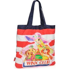 Winx Club Winx Plaj Çanta Fashion Kırmızı Beyaz 43 x 44 x 8 cm Unisex Kullanıma Uygun Şık Tasarım