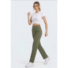 JUST WEAR ZT Yüksek Bel Dikiş Detaylı Fit Pantolon – Günlük & Şık Rahat Kesim