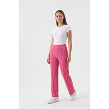 JUST WEAR ZT Yüksek Bel Dikiş Detaylı Fit Pantolon – Günlük & Şık Rahat Kesim