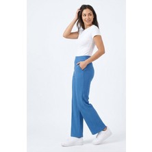 JUST WEAR ZT Yüksek Bel Dikiş Detaylı Fit Pantolon – Günlük & Şık Rahat Kesim