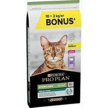 Pro Plan Sterilised Hindili Kedi Maması 10+2 kg Kısırlaştırılmış Kediler İçin Özel Formül