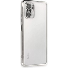 Nacario Mey Ithalat®   Redmi Note 10 Kılıf  Lensli Silikon - Gümüş