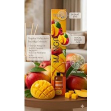 Expresstore Time 24 Mango Oda Kokusu 55 ml - Dekoratif Cam Şişe Bambu Çubuklu Oda Parfümü - Meyve Esintili Uzun Süreli Ev ve Ofis Kokusu