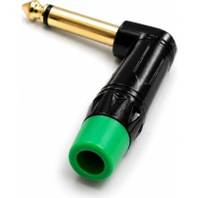 MN6 MN168L 6.3mm Mono L Tip Metal Gövde Gitar Jakı Altın Kaplama Erkek Enstrüman Konnektörü