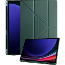 Sh Najmaddin Newface Samsung Galaxy Tab A11 Plus Kalemlikli Mars Tablet Kılıfı - Koyu Yeşil Najm