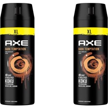 Expresstore Axe Erkek Deodorant & Bodyspray Dark Temptation 48 Saat Etkileyici Koku 200 ml (2 Paketi)