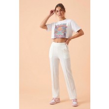 JUST WEAR ZT Yüksek Bel Dikiş Detaylı Fit Pantolon – Günlük & Şık Rahat Kesim