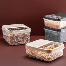 Expresstore Kayar Kapaklı Saklama Kutusu, Şeffaf Plastik, Mutfak Banyo Ev Içi Genel Amaçlı Depolama, Bulaşık Makinesinde Yıkanabilir (Krem, 16 L)