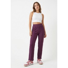 JUST WEAR ZT Yüksek Bel Dikiş Detaylı Fit Pantolon – Günlük & Şık Rahat Kesim