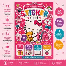 Ceres Studio Hello Kitty Dream Sticker Seti | | Sticker ve Boya Kes Yapıştır Aktivite | Kolye Ucu Hediyeli